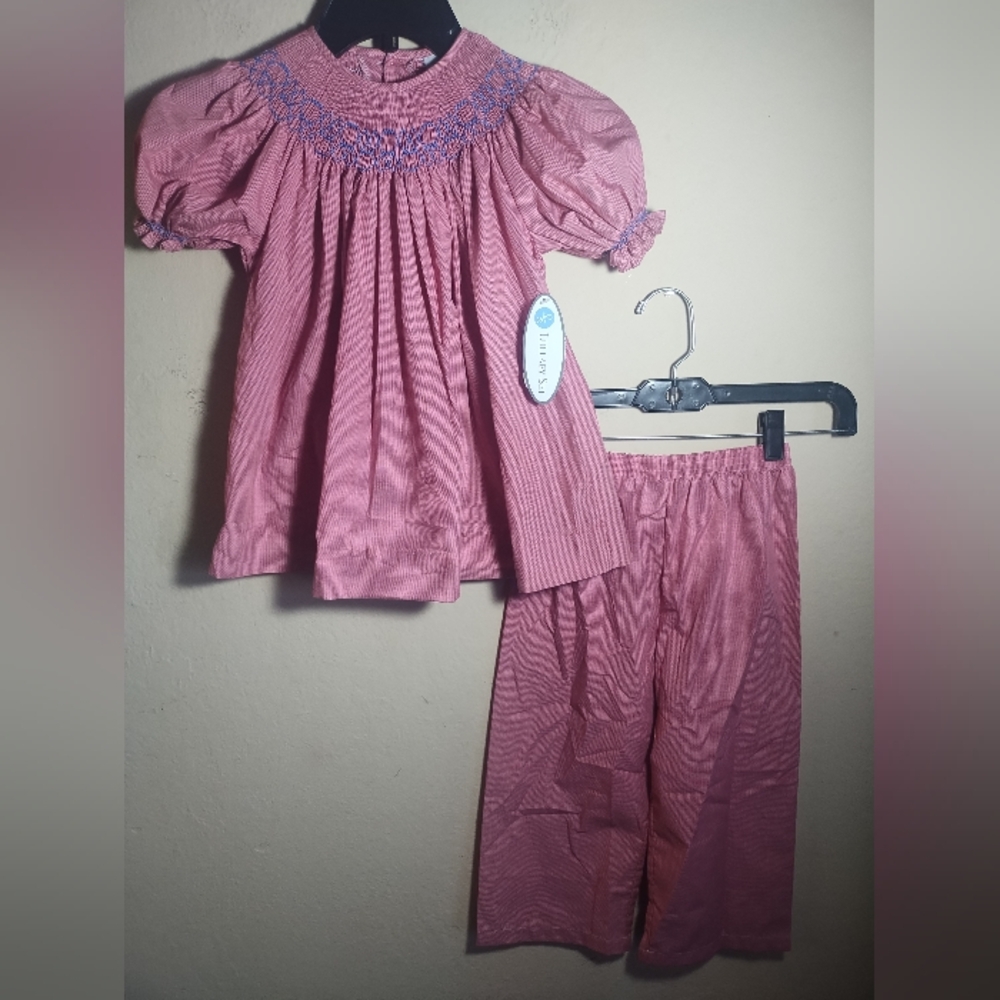 New Lullaby Set Top Outfit With Pants Smocked